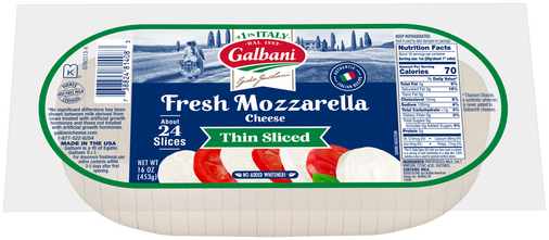 FRESH MOZZARELLA THIN SLICED LOG